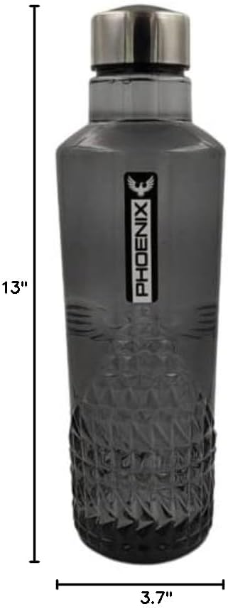 Premium Plastic Water Bottle 1Litre -Black (Pack OF 1)