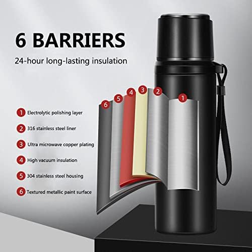 Flask Outdoor Stainless Steel Termos Large Capacity Thermo Coffee Mug Cup Water Bottle