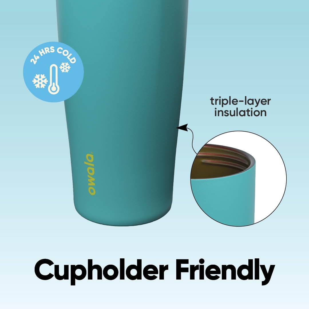 Owala FreeSip Sway Stainless Steel Water Bottle 64 oz Greenhouse