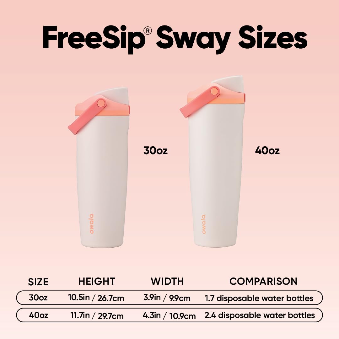 Owala FreeSip Sway Stainless Steel Water Bottle 64 oz Greenhouse