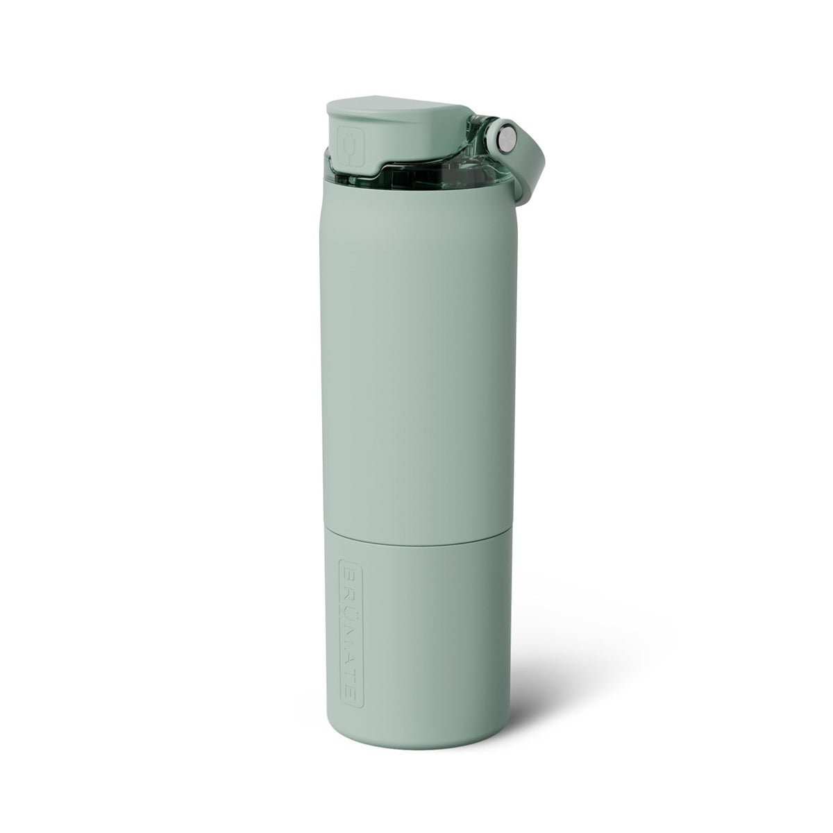 BrüMate Rise 35oz Water Bottle With 100% Leakproof Covered Silicone Straw | Insulated Stainless Steel Water Bottle With Removable Straw | Fast Flow | Soft Sip Silicone Spout | BPA-Free (Sage)