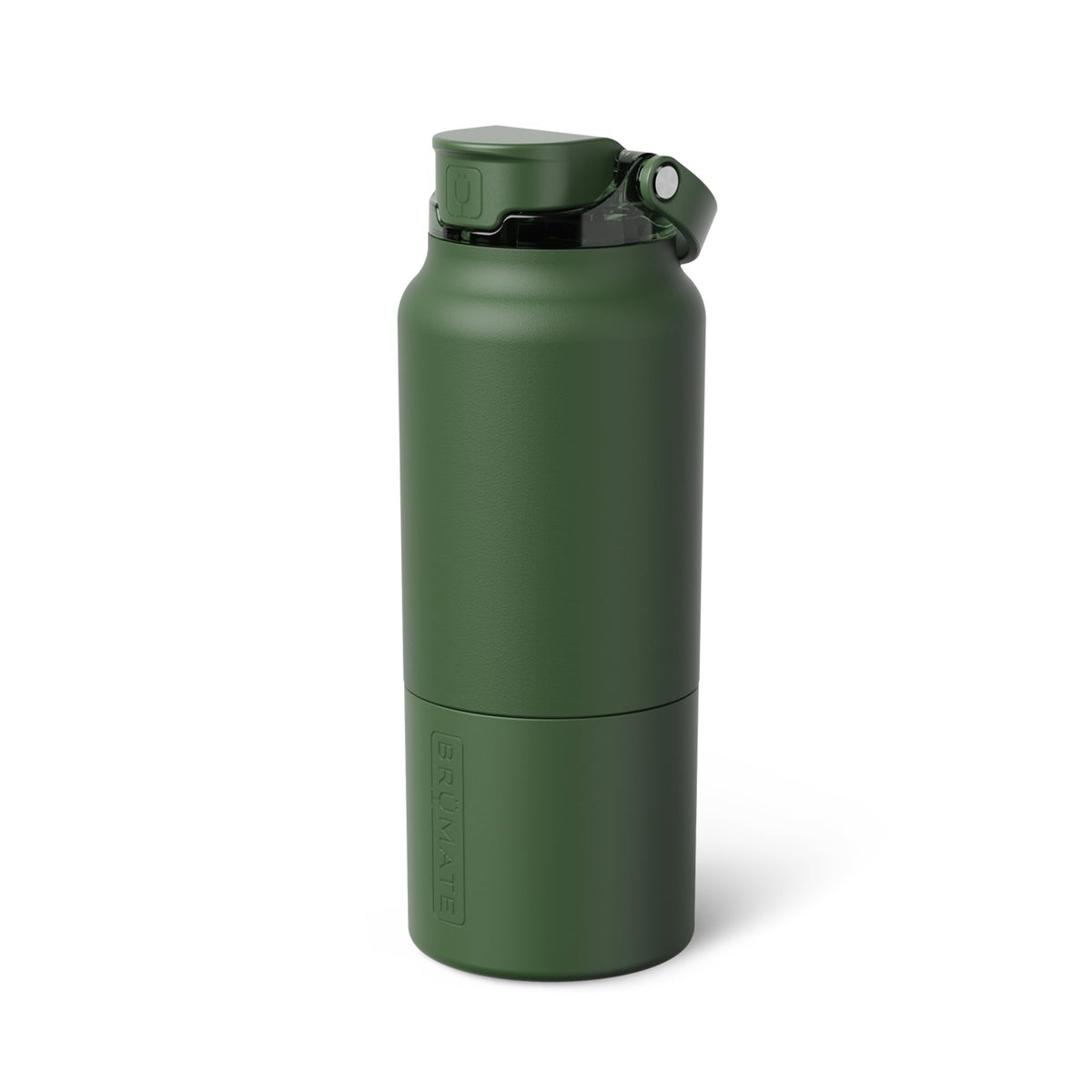 BrüMate Rise 35oz Water Bottle With 100% Leakproof Covered Silicone Straw | Insulated Stainless Steel Water Bottle With Removable Straw | Fast Flow | Soft Sip Silicone Spout | BPA-Free (Sage)