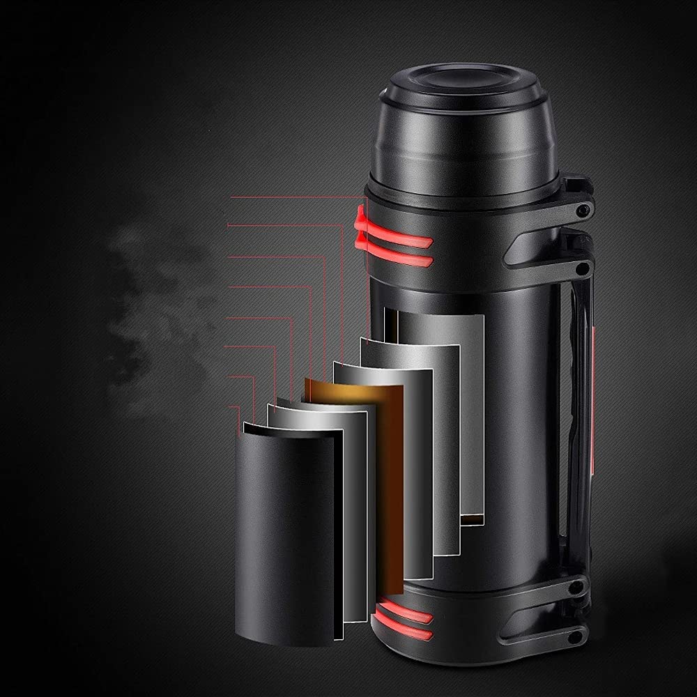 2L Outdoor Sports Water Bottle Large Capacity Stainless Steel Flask Portable Travel Home