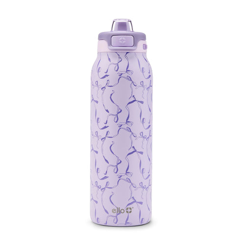Ello Pop & Fill Insulated Stainless Steel Water Bottle with Quick Fill Lid, Leakproof Locking, Sip or Chug Spout, BPA-Free, Double Wall Vacuum Insulated for Sports, Travel & School- 22oz / 32oz / 40oz