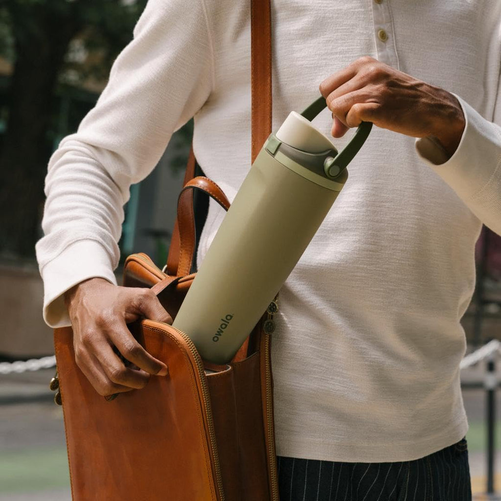 Owala FreeSip Sway Stainless Steel Water Bottle 64 oz Greenhouse