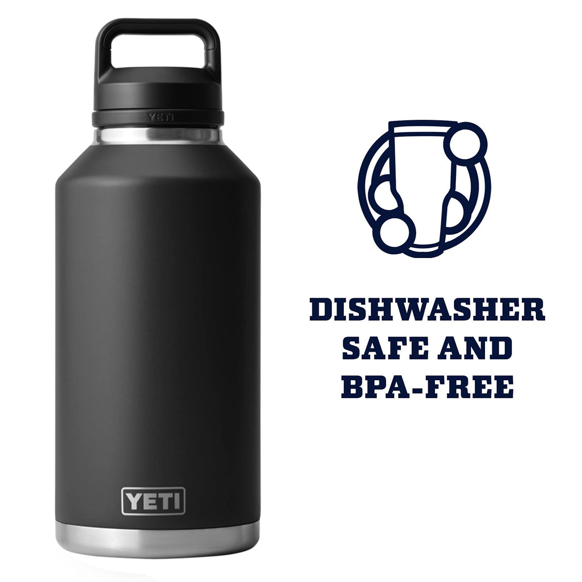 YETI Rambler 64 oz Bottle with Chug Cap, Ridgeline