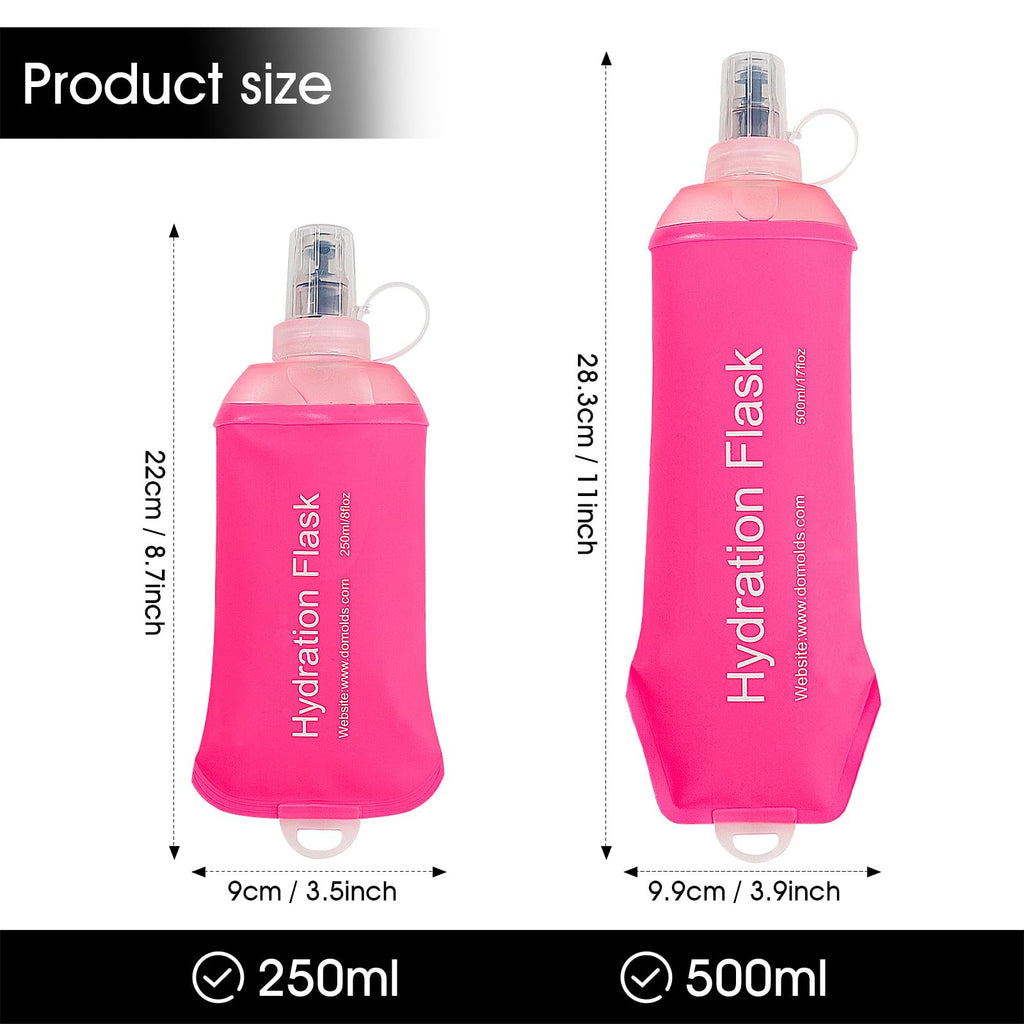 GUYI GYGYL Soft Flask, Collapsible Water Bottle for Sports, 500ml Grey