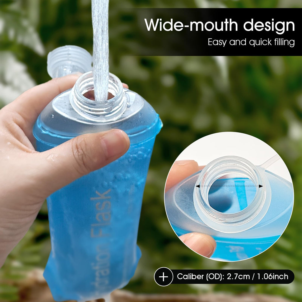 GUYI GYGYL Soft Flask, Collapsible Water Bottle for Sports, 500ml Grey