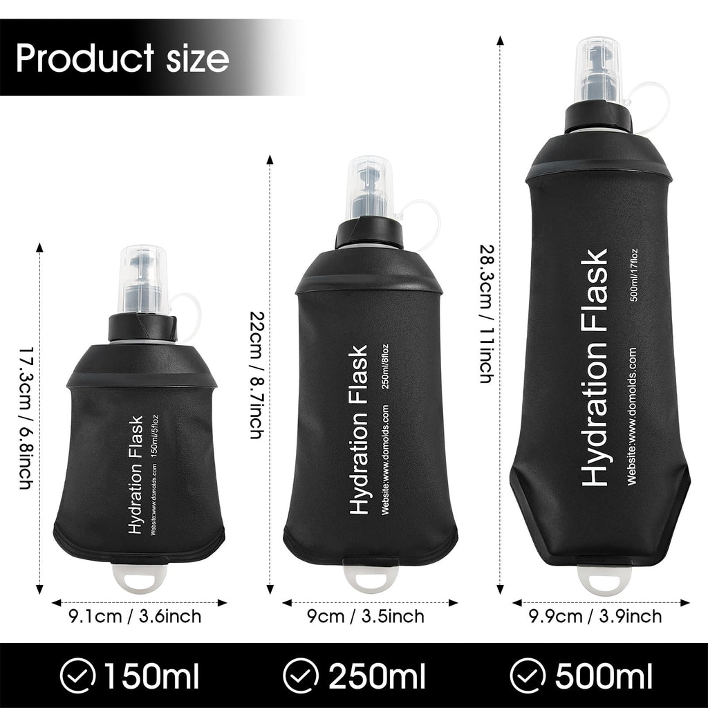 GUYI GYGYL Soft Flask, Collapsible Water Bottle for Sports, 500ml Grey
