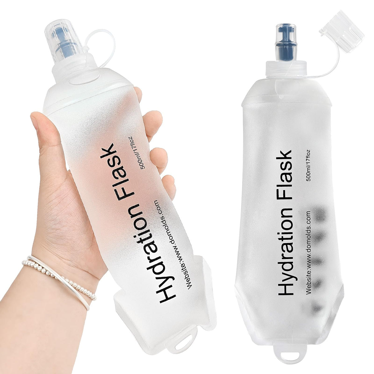 GUYI GYGYL Soft Flask, Collapsible Water Bottle for Sports, 500ml Grey
