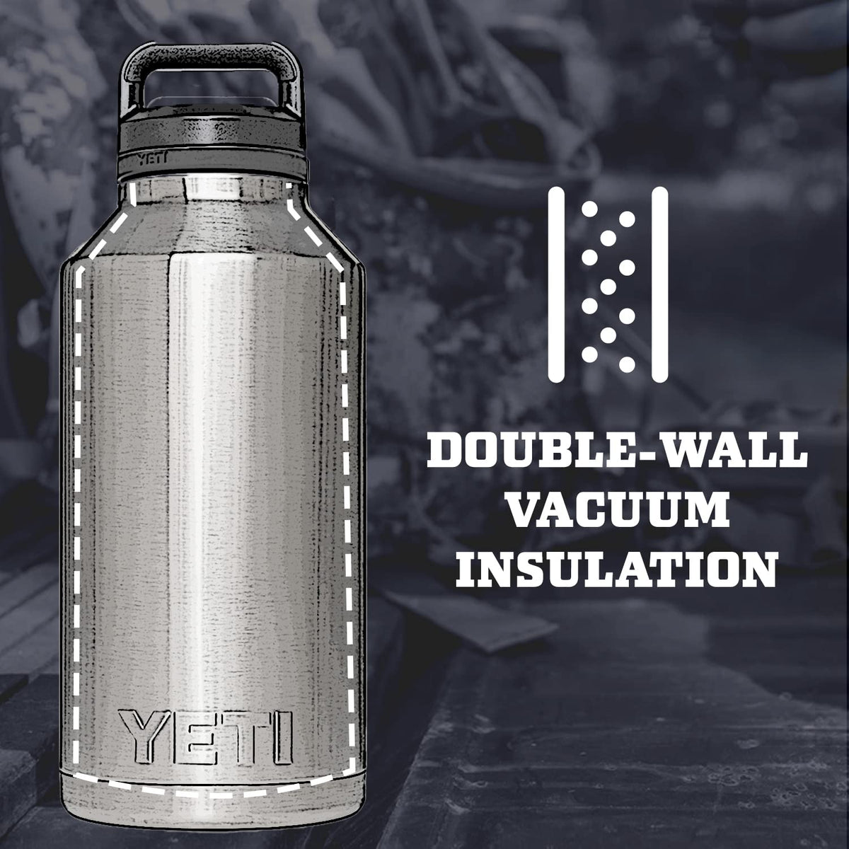 YETI Rambler 64 oz Bottle with Chug Cap, Ridgeline