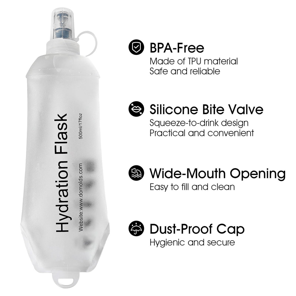 GUYI GYGYL Soft Flask, Collapsible Water Bottle for Sports, 500ml Grey