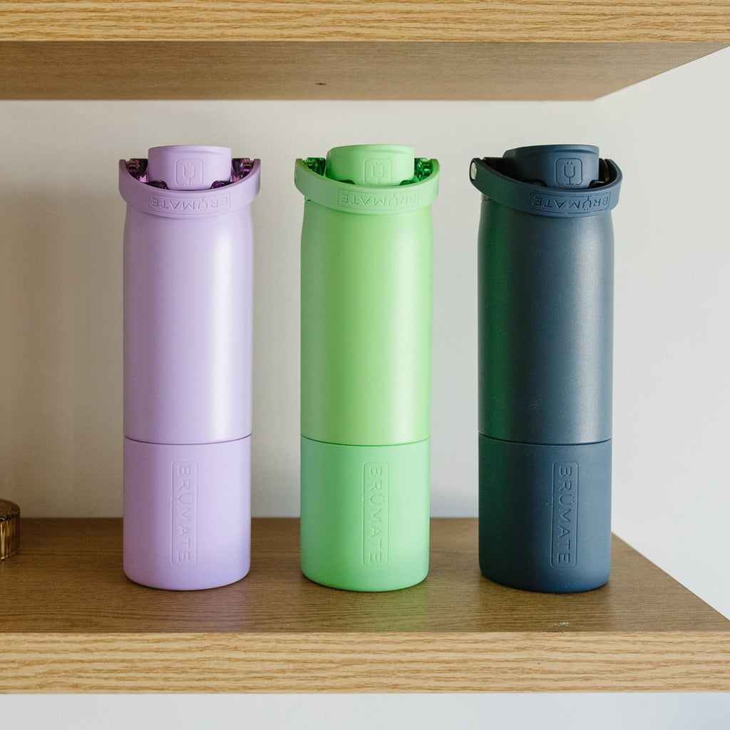 BrüMate Rise 35oz Water Bottle With 100% Leakproof Covered Silicone Straw | Insulated Stainless Steel Water Bottle With Removable Straw | Fast Flow | Soft Sip Silicone Spout | BPA-Free (Sage)