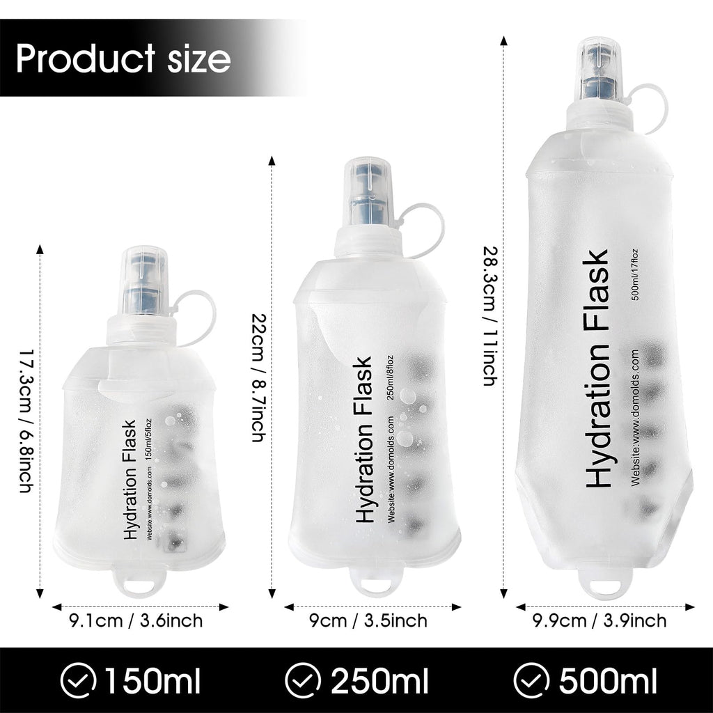 GUYI GYGYL Soft Flask, Collapsible Water Bottle for Sports, 500ml Grey