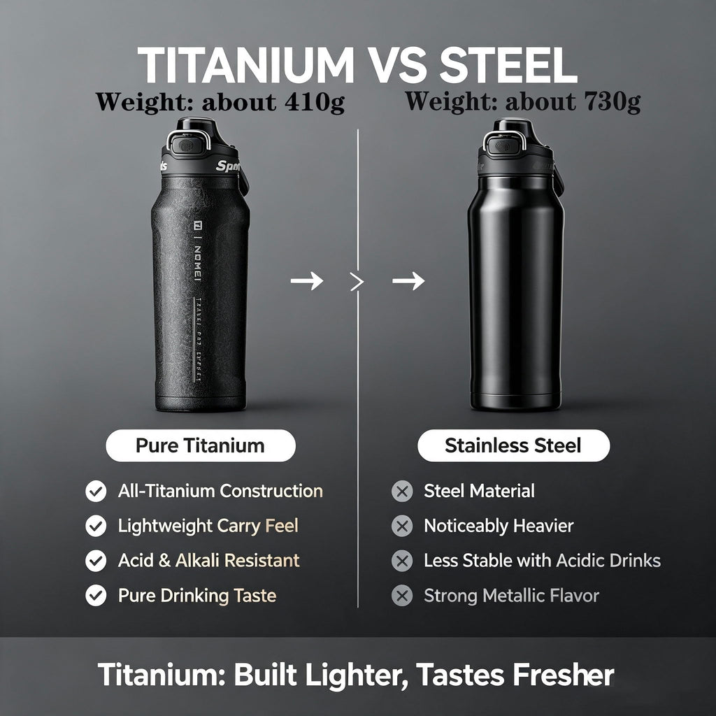32oz (1000ml) Pure Titanium Insulated Water Bottle, Lightweight Tumbler Double Wall Vacuum Flask, Leakproof Travel Mug Cup for Outdoor Sports Camping Fitness RT178D (Ice Flower Silver)