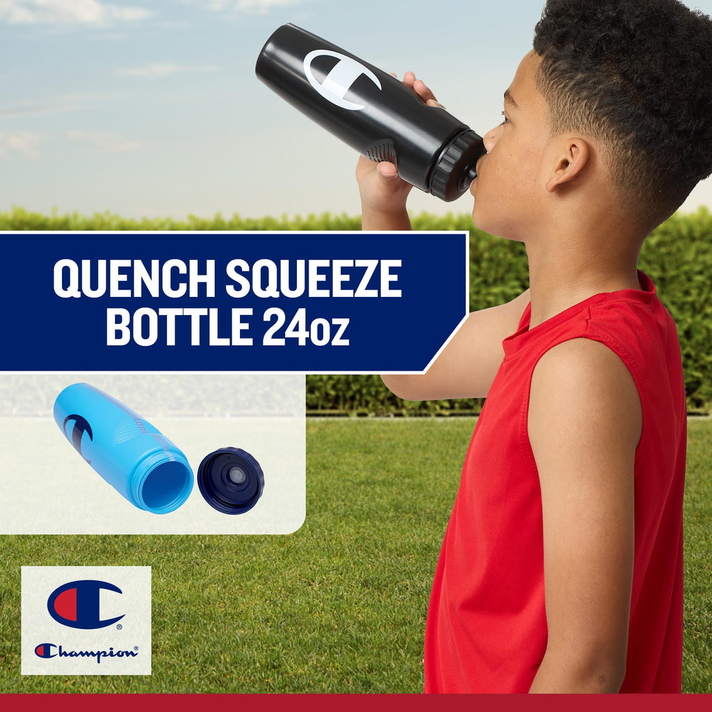 Champion Quench Squeeze Water Bottle, BPA-Free, 24oz (Bonnie Blue)