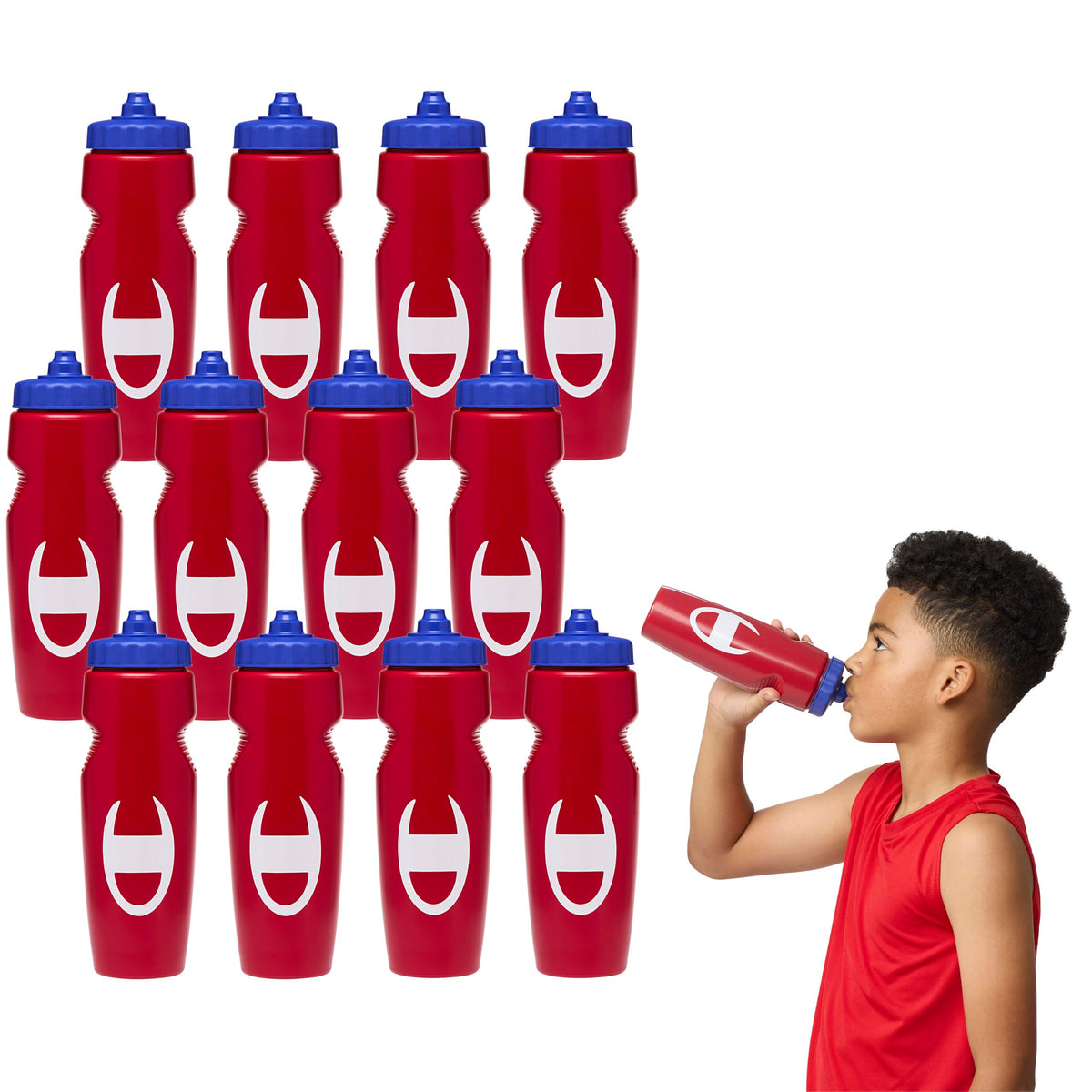 Champion Quench Squeeze Water Bottle, BPA-Free, 24oz (Bonnie Blue)
