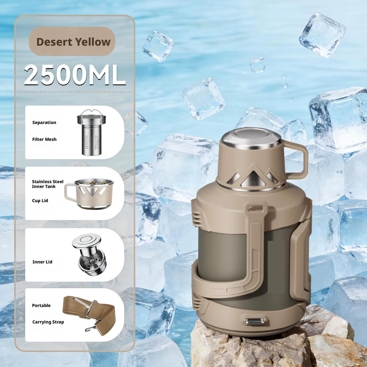 Insulated Water Bottle Insulated Water Jug 2.5L-4L