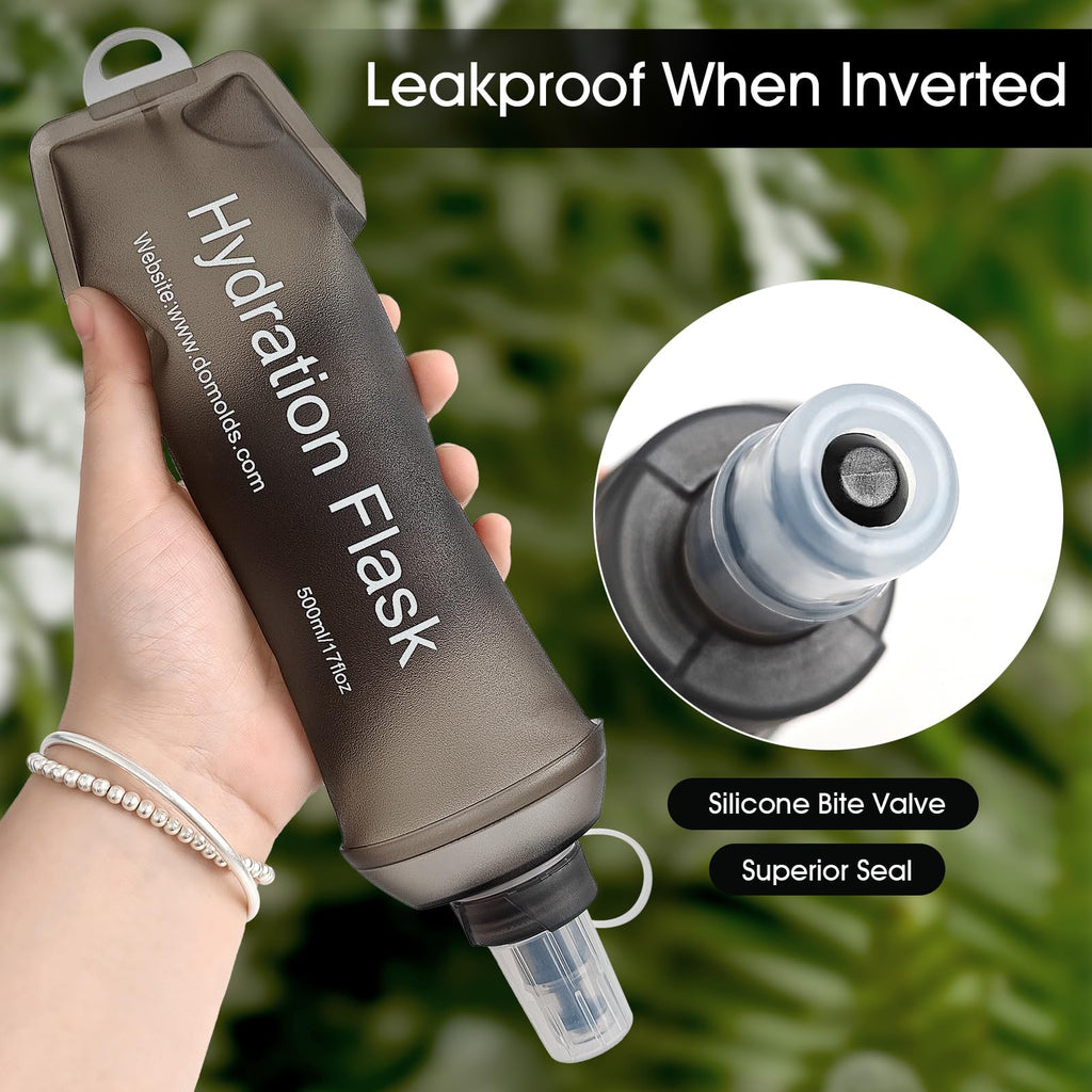 GUYI GYGYL Soft Flask, Collapsible Water Bottle for Sports, 500ml Grey