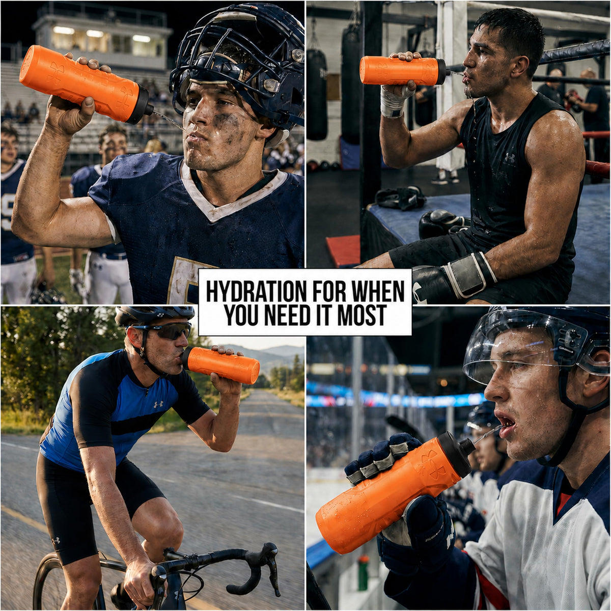 Under Armour Squeeze Water Bottles, 32 oz Water Bottles, Sideline Sports Water Bottle with Quick-Shot Lid, Quick & Easy Hydration, Gym Water Bottles, Squeeze Bottle, 1 32oz Bottle