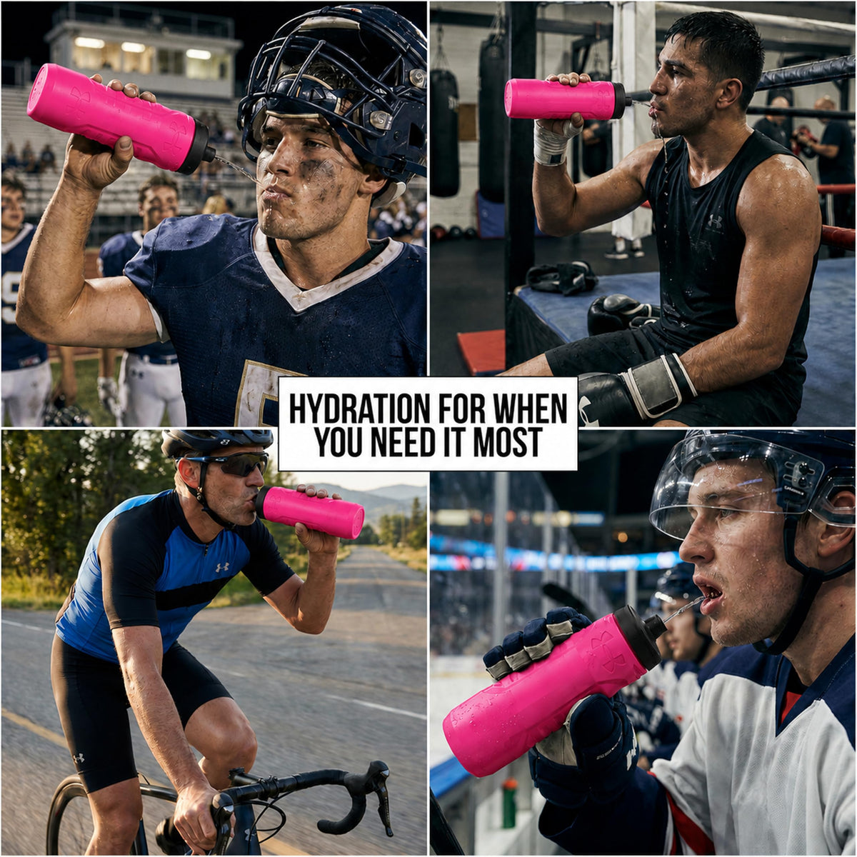 Under Armour Squeeze Water Bottles, 32 oz Water Bottles, Sideline Sports Water Bottle with Quick-Shot Lid, Quick & Easy Hydration, Gym Water Bottles, Squeeze Bottle, 1 32oz Bottle